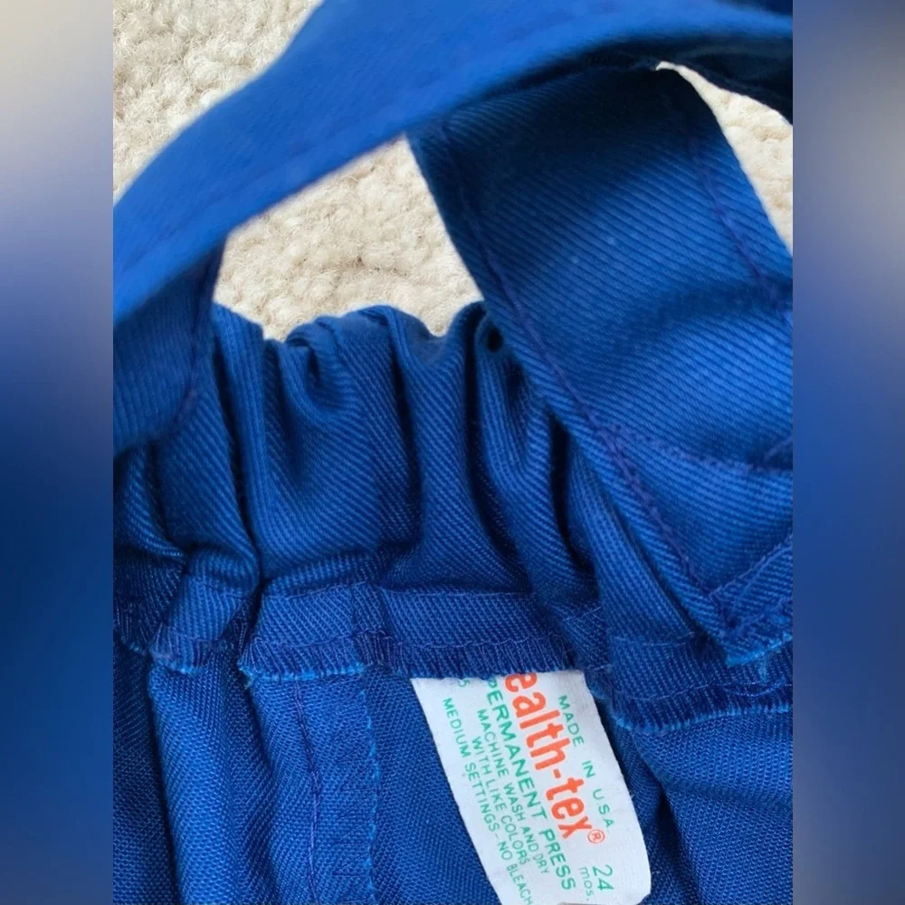 Vintage Health-Tex Size 24 Months Sailboard Embroidered Overalls